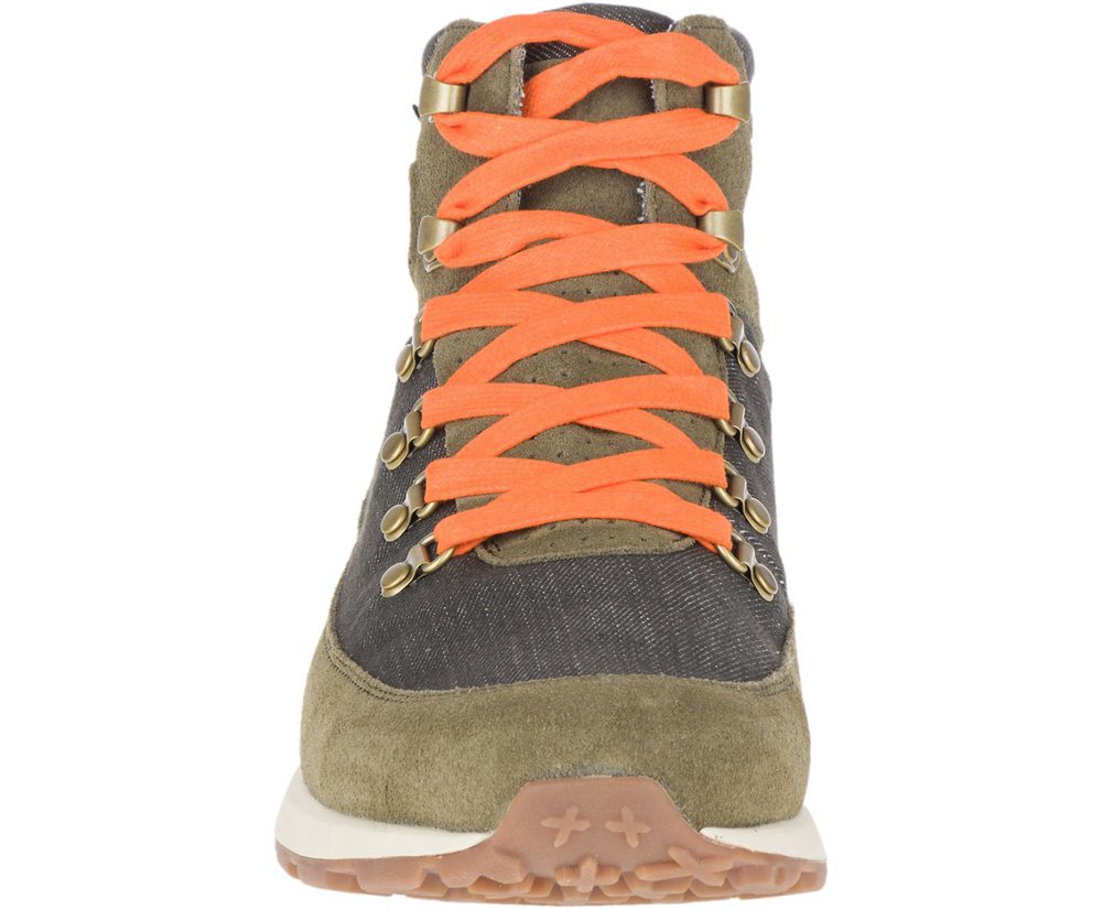 Botas Homem - Merrell Ashford Classic Chukka Couro - Verde Oliva - POX210453